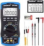 Digital Multimeter Autoranging AP-770D TRMS 40000Counts Multimeter Tester Voltmeter Ammeter with High Precision for NCV AC/DC Voltage Current Resistance Capacitance Frequency Diodes hFE Temperature