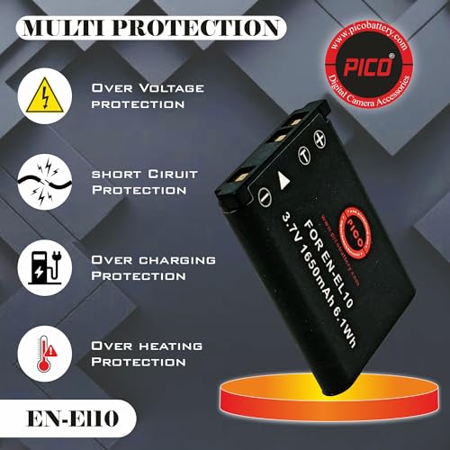 Image of PICO EL10 Battery Camera Battery Compatible with DSLR Models | Rechargeable Battery for Extended Shooting | Reliable Backup Power for Photography