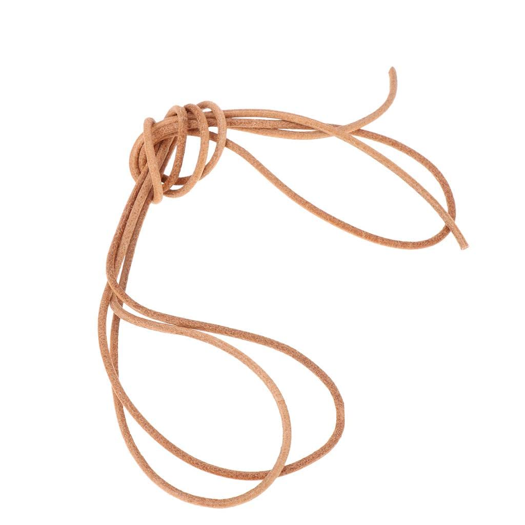 1m Round Leather Rope String Jewelry Cord - DIY Necklace Bracelets Thread - High Tenacity - Soft and Smooth Feel - Crafts Supplies for Bracelet Making - - 2mm