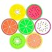 JASSINS Fruit Slice Silicone Coaster Unique&Eye Catching,Especially Design for Your Bar,Kitchen and Patio,Set of 6