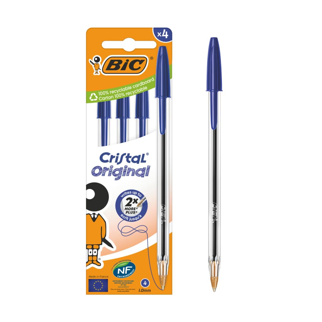 BIC Cristal Original Ball Pens x4