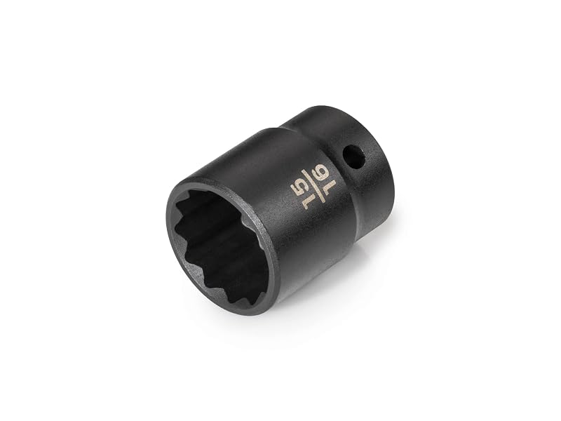 Soquete de impacto TEKTON com encaixe de 12,7 mm e abertura de 23,8 mm, 12 pontas, raso — SID22224