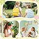 5 Stück Bekleidung für 17cm Plüsch, Niedliches Mini Kleidung Zubehör Set für Puppe mit Hut Overall Brille Kamera Schuhe für Jungen Mädchen Geschenke (Ohne Puppe) (Gelb)