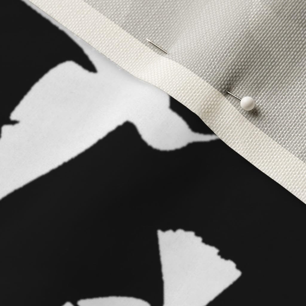 Spoonflower Fabric - Hummingbird White Black Hummingbirds Birds Stripes Dots Printed on Upholstery Velvet Fabric Fat Quarter - Upholstery Home Decor Bottomweight Apparel