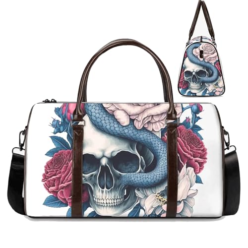 Durable Travel Bag Carry-On Duffel with Expandable Compartments, Lightweight Structure, TSA Lock Security, Rolling Wheels, Fashion Tote Style, Cabin Approved Size for Vacation (21 x 9.5 x 11.5 Inches)