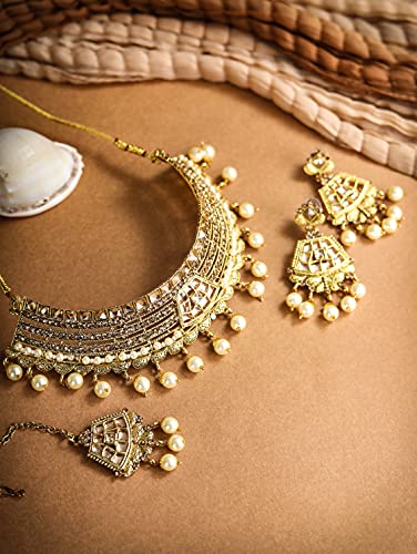 Women's Kundan Plated Jewellery Set, Elegant Gift