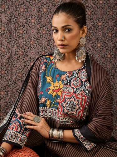 Image of INDO ERA Women Pure Cotton Kurta Set with Dupatta | Festive Suit Set, 10408