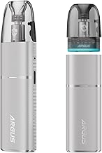 ARGUS G3 mini Pod Kit 30W 1350mAh 3ml ARGUS Top Fill Cartridge V2 0.4 Ω/0.7 Ω/1.0 Ω - Electronic Cigarette Evaporator - No E-Liquid, No Nicotine (Moonlight silver)