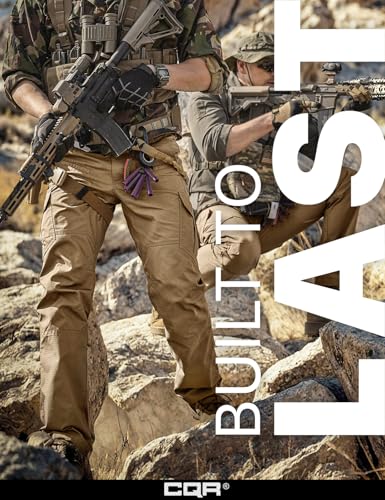 Image of CQR Men's Tactical Pants, Water Resistant Ripstop Cargo Pants, Lightweight EDC Work Hiking Pants, Outdoor Apparel