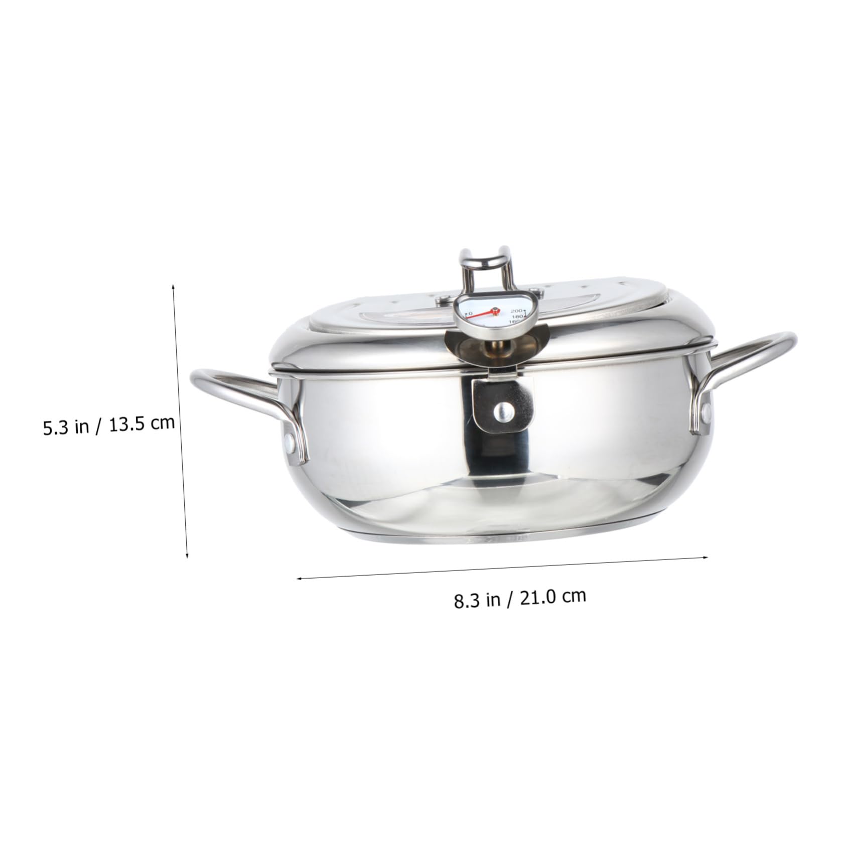 Ciieeo Deep Fryer Pot with Lid Japanese Style Tempura Frying Pot Frying Pan Deep Fryer Pan for Gas Electric with Thermometer