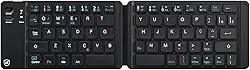 Gshield Mini Teclado Dobrável Bluetooth Sem Fio para Celular, Tablet e Computador, Teclas ABS Padrão ABNT2, Armor 30x8,5cm (Preto)