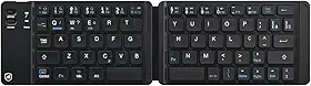 Gshield Mini Teclado Dobrável Bluetooth Sem Fio para Celular, Tablet e Computador, Teclas ABS Padrão ABNT2, Armor 30x8,5cm (Preto)