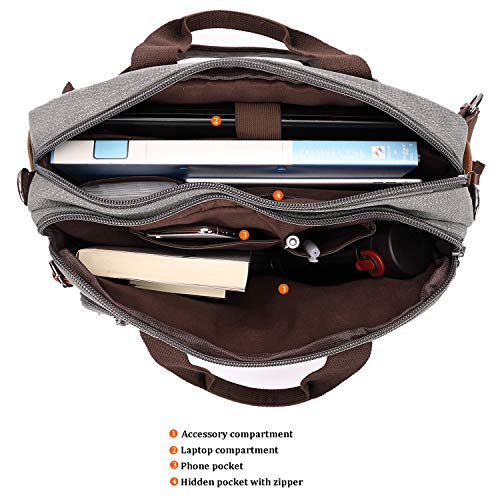 Crocod 3 In 1 Convertible Laptop Backpack, 17.3 Inch Messenger Bag For Men, Multi-Functional Travel Laptop Bag For College Men Women (17.3 Inch, Grey) #TOP5