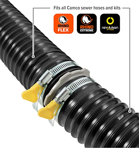 Image of Camco RV Universal Internal Sewer Hose Coupler | for Internally Connecting Two RV SewerHoses | Compatible with All Brand Sewer Hoses & Kits (39212), Gray (Pack of 3)