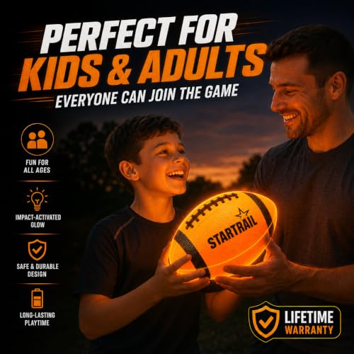 TOMLEON Double LED Light-Up Football