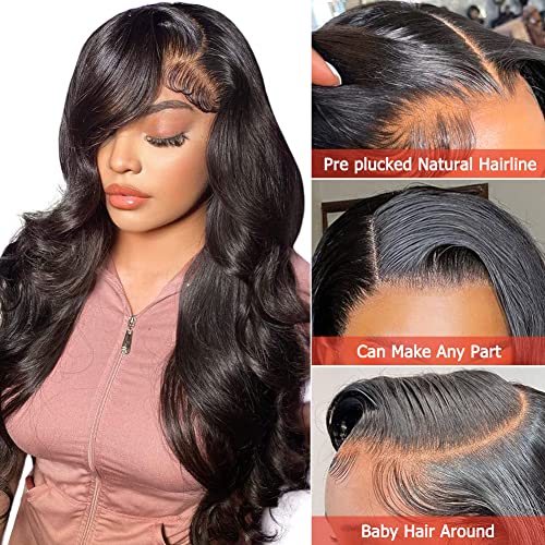 Beeglamor 30 Inch Lace Front Wig Human Hair Wigs For Women Body Wave Lace Front Wigs Human Hair 180 Density 13X4 Hd Lace Frontal Wig Brazilian Glueless Wigs Human Hair Pre Plucked With Baby Hair (Natural Color,Body Wave Wig) #TOP1