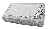 Granite Headstone 20"x10"x6" Bevel w/Design