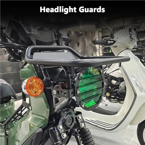 Grille de protection phare moto verte : cache optique avant Cub CC110 - 3