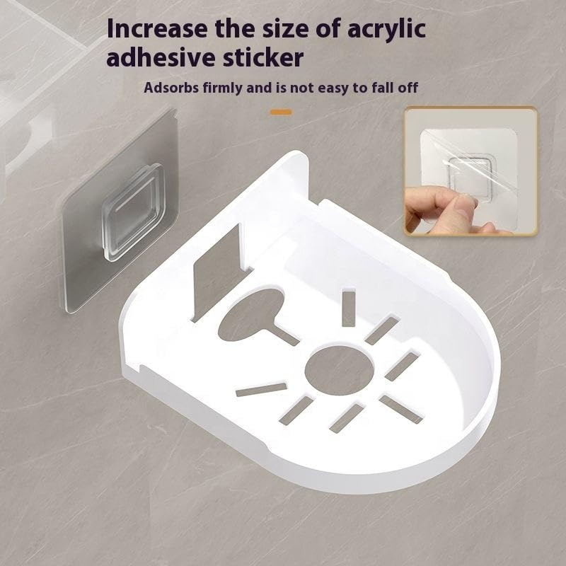 Image of Bectro Screw-Less L-Type Wall Mount Holder for Smart CCTV Cameras | Stand with Heavy-Duty Wall Mount Sticker | Universal use for 360 Robo, Cube, Dome & PT Camera for Home /Office (Pack of 1)