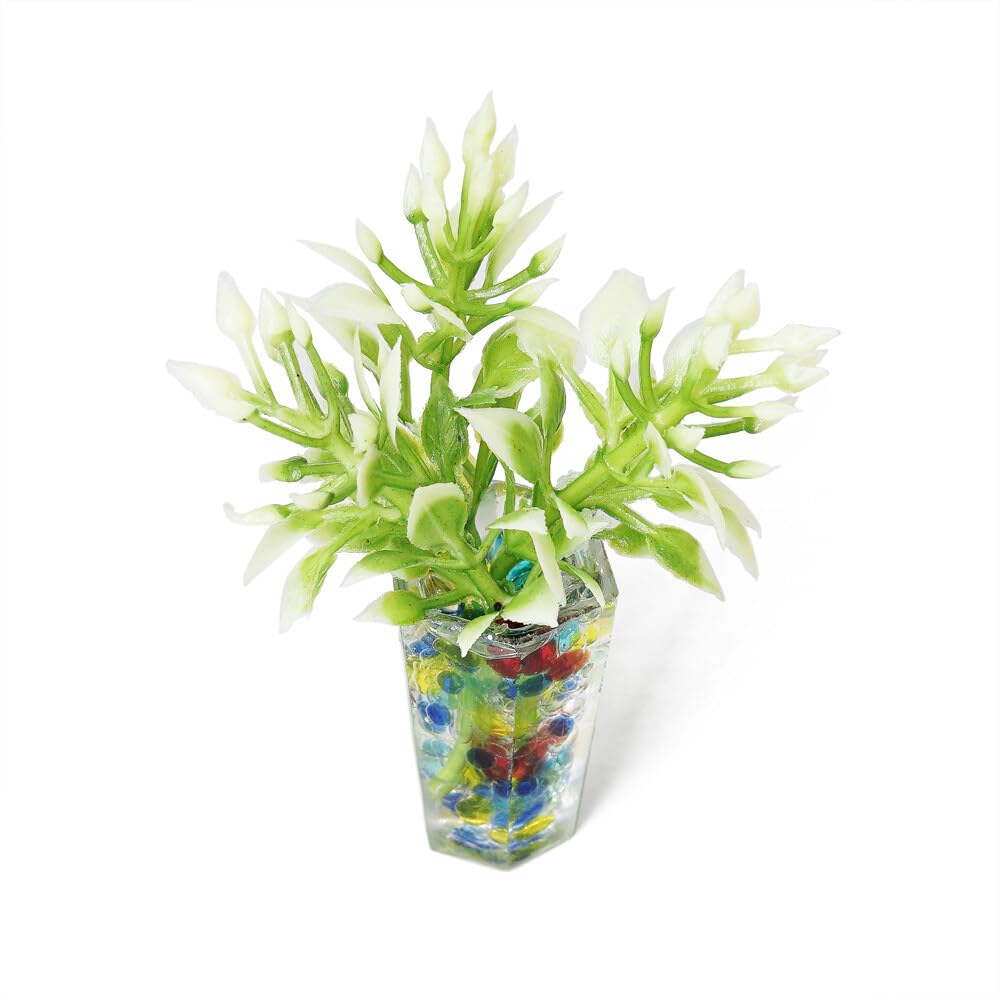 Odoria Miniatur-Hängepflanze Für Puppenhäuser – Dunkelgrün, Realistisches Design, 6,5 Cm