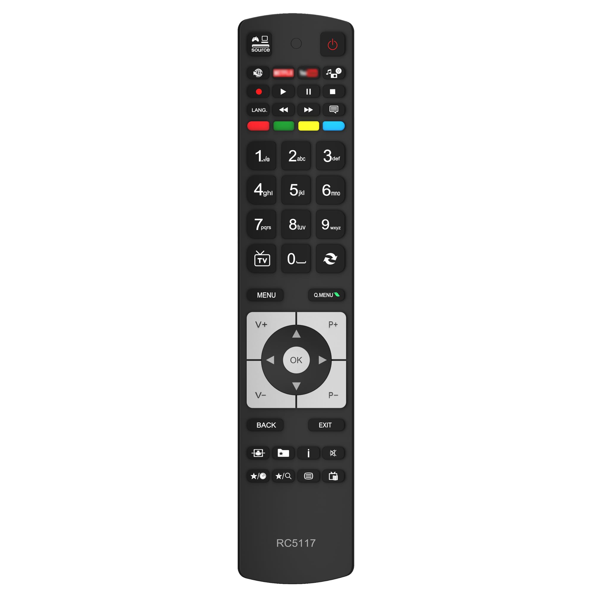 New RC5117 Replacement Hitachi TV Remote for Hitachi Telefunken