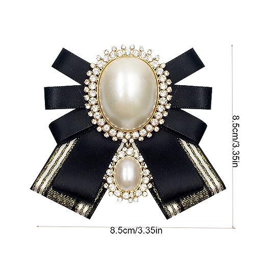 Image of women's shirt rhinestone large bow professional stewardess student big bow Brooch