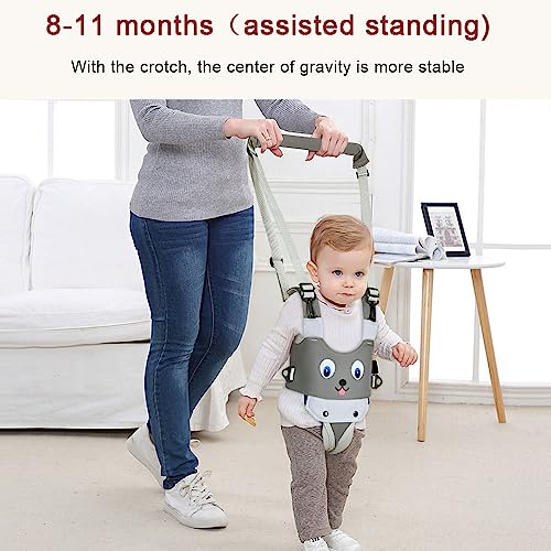 Vicloon-Baby-Lauflernhilfe-Gehhilfe-fur-BabyLauflernhilfen-Einstellbare-mit-Sicherheitsverschluss-und-Magischen-Aufklebern-Atmungsaktiv-Stehen-Gehen-Lernen-Helfer-Walker-Welpe-grau