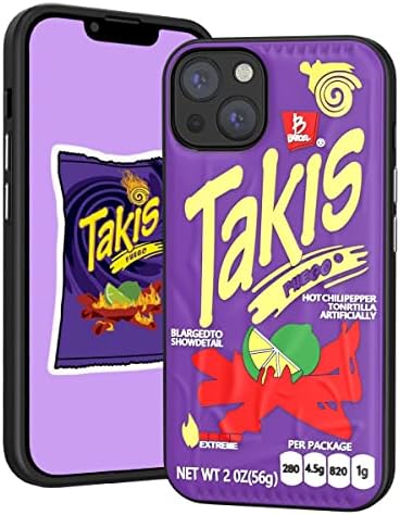 WOOPIT for iPhone 13 Mini Case, 3D Takis Potato Chips Design, Cute Funny Cartoon Silicone Protective Cover for iPhone 13 Mini