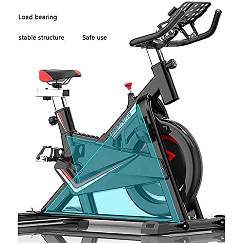 Image of Exercise Bikes Stationary Indoor Cycling Bike with Belt Drive Adjustable Comfort Seat Indoor Mute Equipment Exercise Fitness Equipment