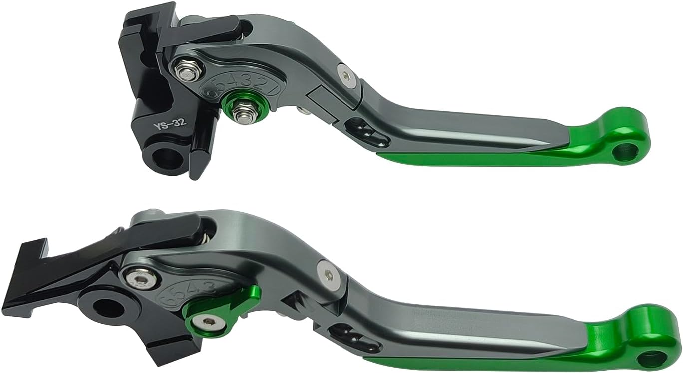 Brake Clutch Lever Set Replacement for Kawasaki Ninja 650 650R EX650 ER6F ER6N 2009-2016/ KLE650 Versys650 2009-2014 Adjustable Folding Extendable Motorcycle Levers(Titanium)