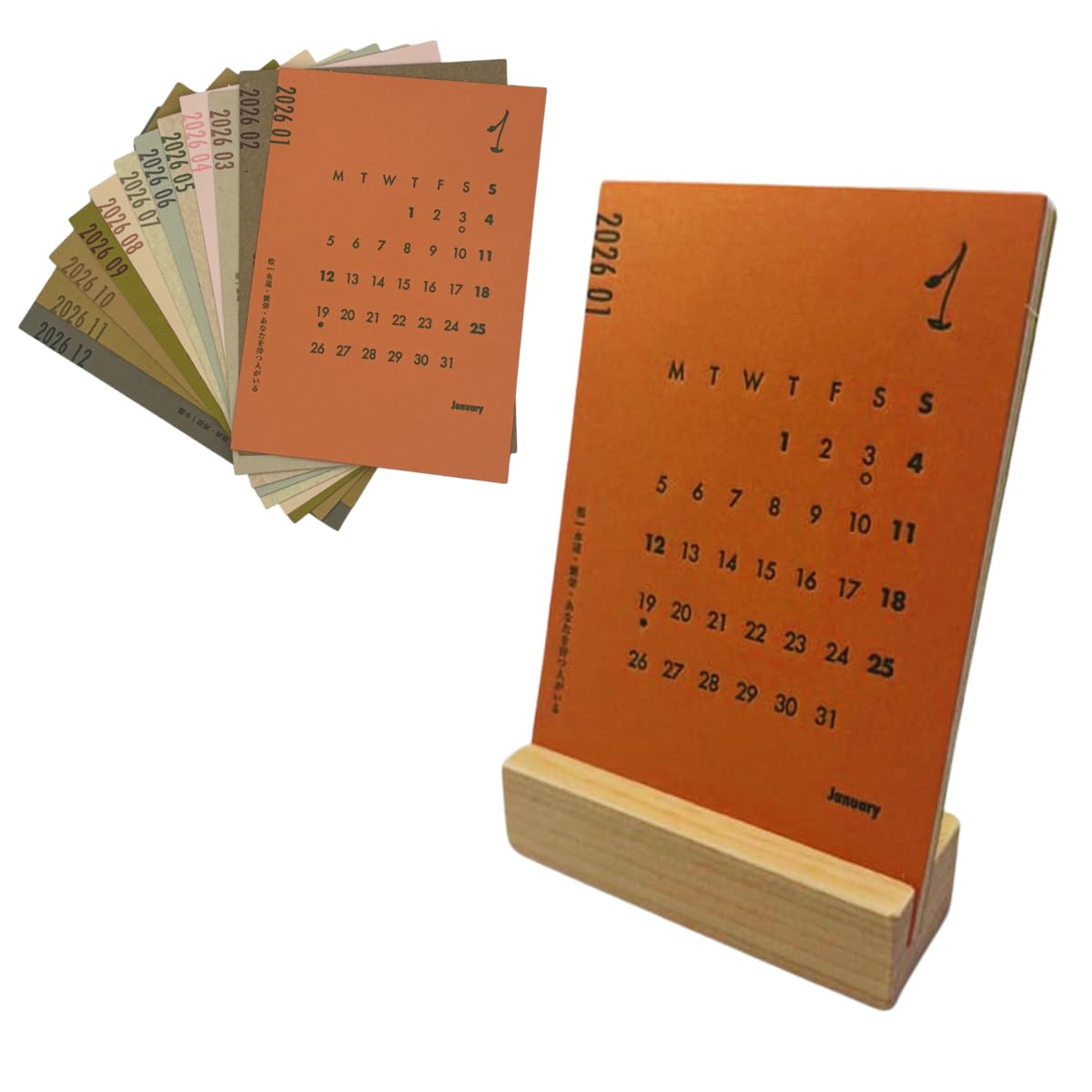 Amazon | 卓上カレンダー Letterpress Desk Calendar 2026 活版 