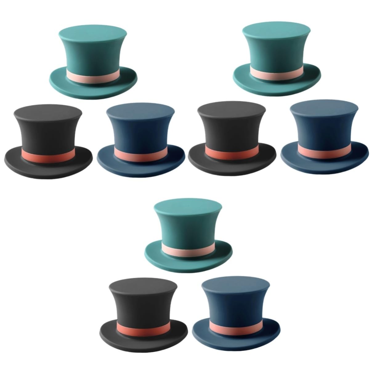 GLEAVI 3 Series Tapones De Silicona Vino De Verde Negro Y Azul Oscuro Eficaz Mantiene Fiestas Y Decoraciones 3 Piezas*3