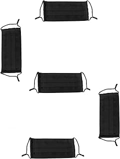 (5Count per Pack) Noblecare Masks Reusable, Nosewire PLEATED 2 Layers Elastic Loops, Reusable Face Mask, Black Mask, Face Masks Reusable, Cloth Mask, Face Masks Men, Cotton Face Mask,Face Masks Women