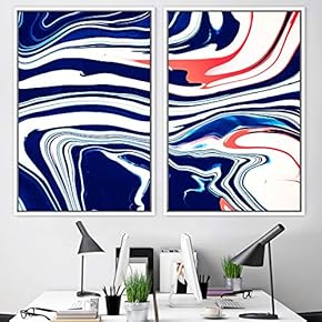 signwin 2 Piece Framed Canvas Wall Art Organic...