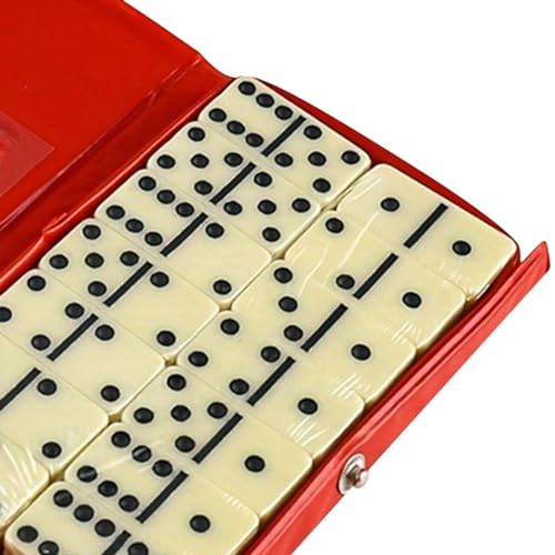 Juego de Domino Double Six con 28 Fichas y Estuche Rojo miniatura 5