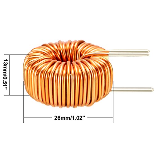 Uxcell A18061100UX0039 5Pcs Vertical Toroid Magnetic Inductor Wire Wind Wound 50Uh 20A Inductance Coil thumb #3