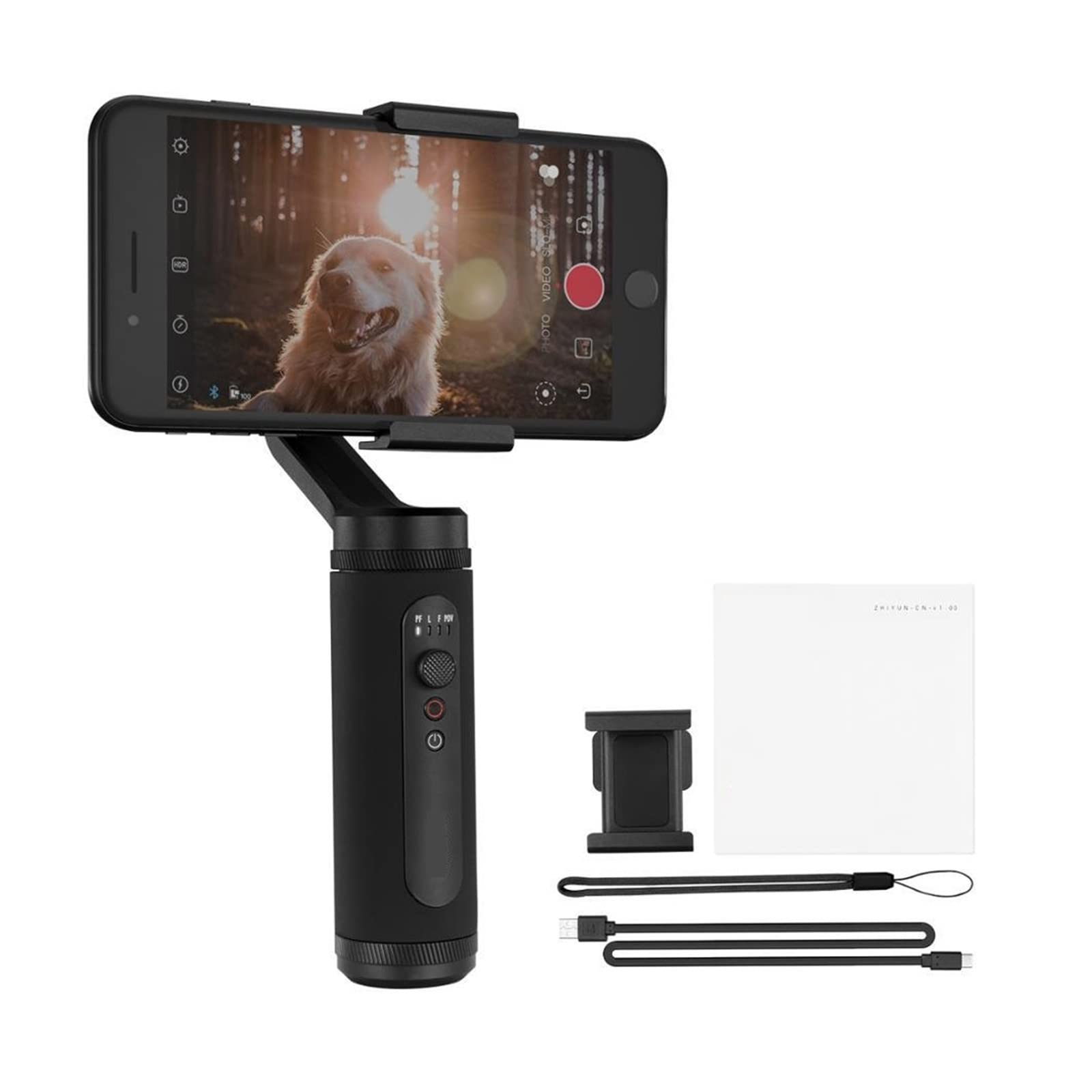 SMOOTH Q2 Smartphone Gimbal Stabilizzatore palmare tascabile a 3 assi for smartphone Trasmissione in diretta