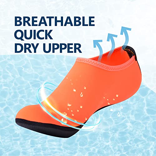 Image of JACKSHIBO Water Shoes for Women Men Quick-Dry Swim Shoes Beach Water Socks | Aqua, Swimming, Yoga, Surf, River, Lake, Kayak, Pool Socks, Cruise Essentials, Sport, Adult, Unisex, Cute, Barefoot, Vacation