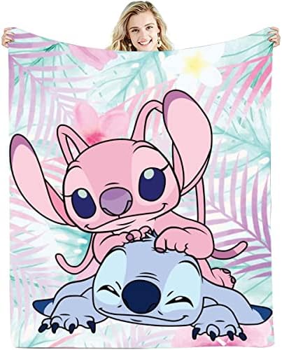 Anime Blanket Lightweight Flannel Blankets Cartoon Throws Blankets Soft Cozy Bedding for Kids Adults Gifts All Season 40"x50"