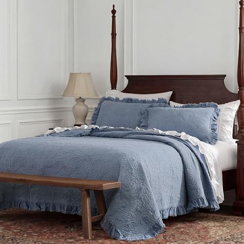Image of Paseo Road Tasha Polizzi Sadie 3 Piece Full /Queen Bluebonnet Quilt Set