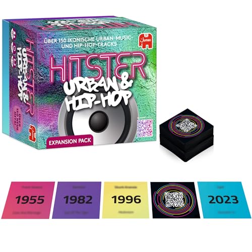 Hitster Erweiterungspack Urban & Hip Hop Musik Partys Brettspiel für Erwachsene Kartenspiel & Musikquiz 150+ R&B & Rap Lieder Partys Familie und Freunde Spieleabende 2 bis 10 Spieler (DE)