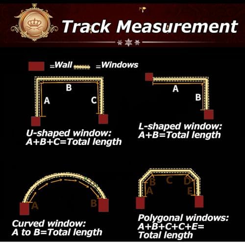 Curved Curtain Track - Adjustable Aluminium Bay Window Rods, U-Shape & L-Shape, Silent Pulley Runners for Smooth Operation, Perfect for Bay Windows and Custom Drapery Solutions