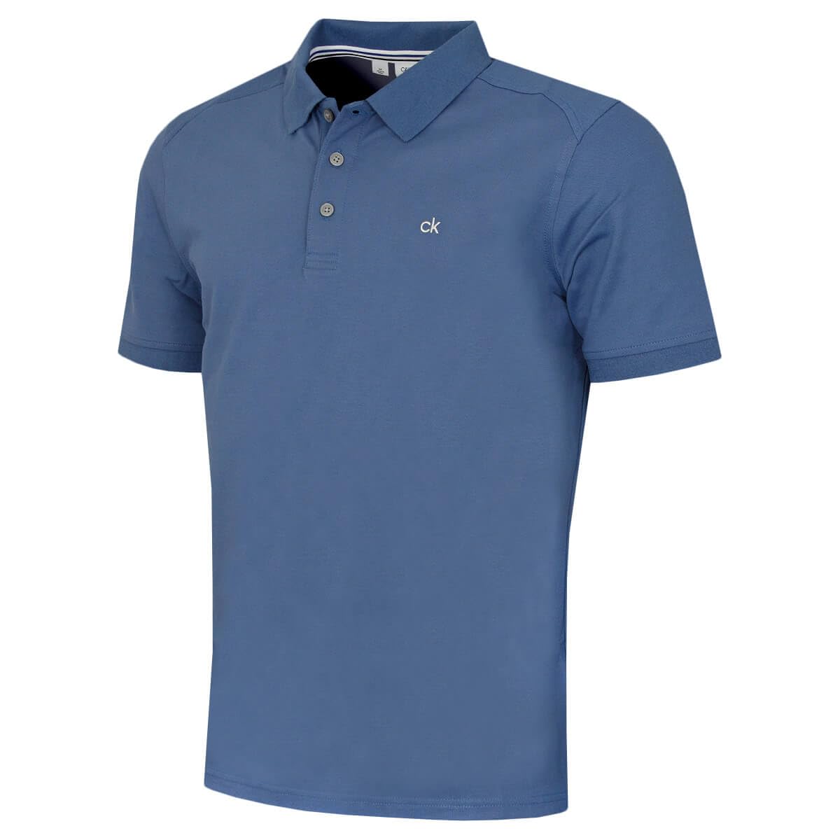 Calvin Klein Mens Campus Polo Shirt - Denim Blue - L
