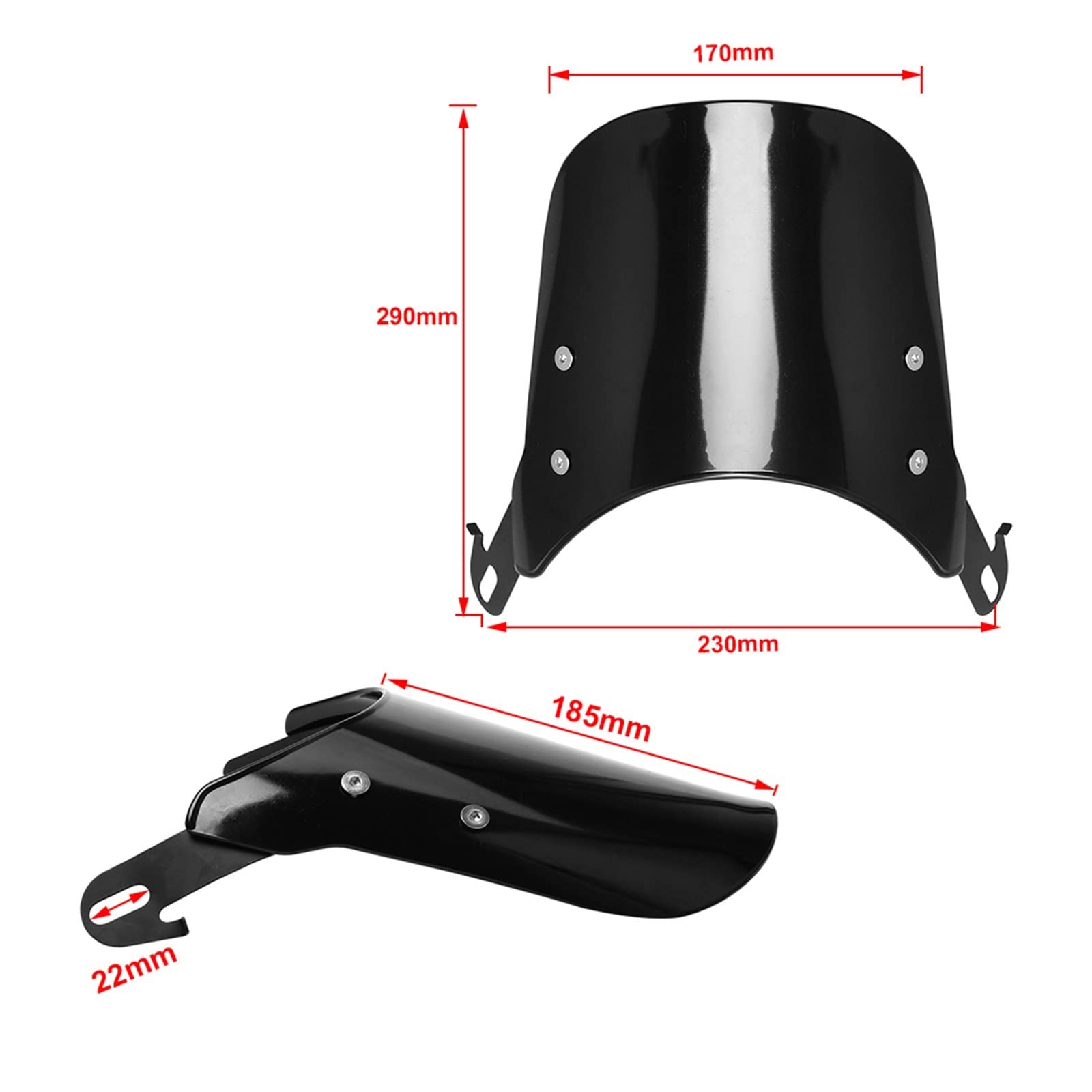 Fit For YAMAHA XJ 400 600S Diversion Wind Deflector 5-7 - View #2