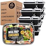 Glotoch 32oz 2 Compartment Meal Prep Container...