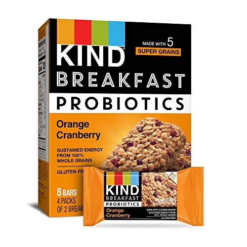 KIND Breakfast Probiotic Bars, Orange Cranberry 32 Count