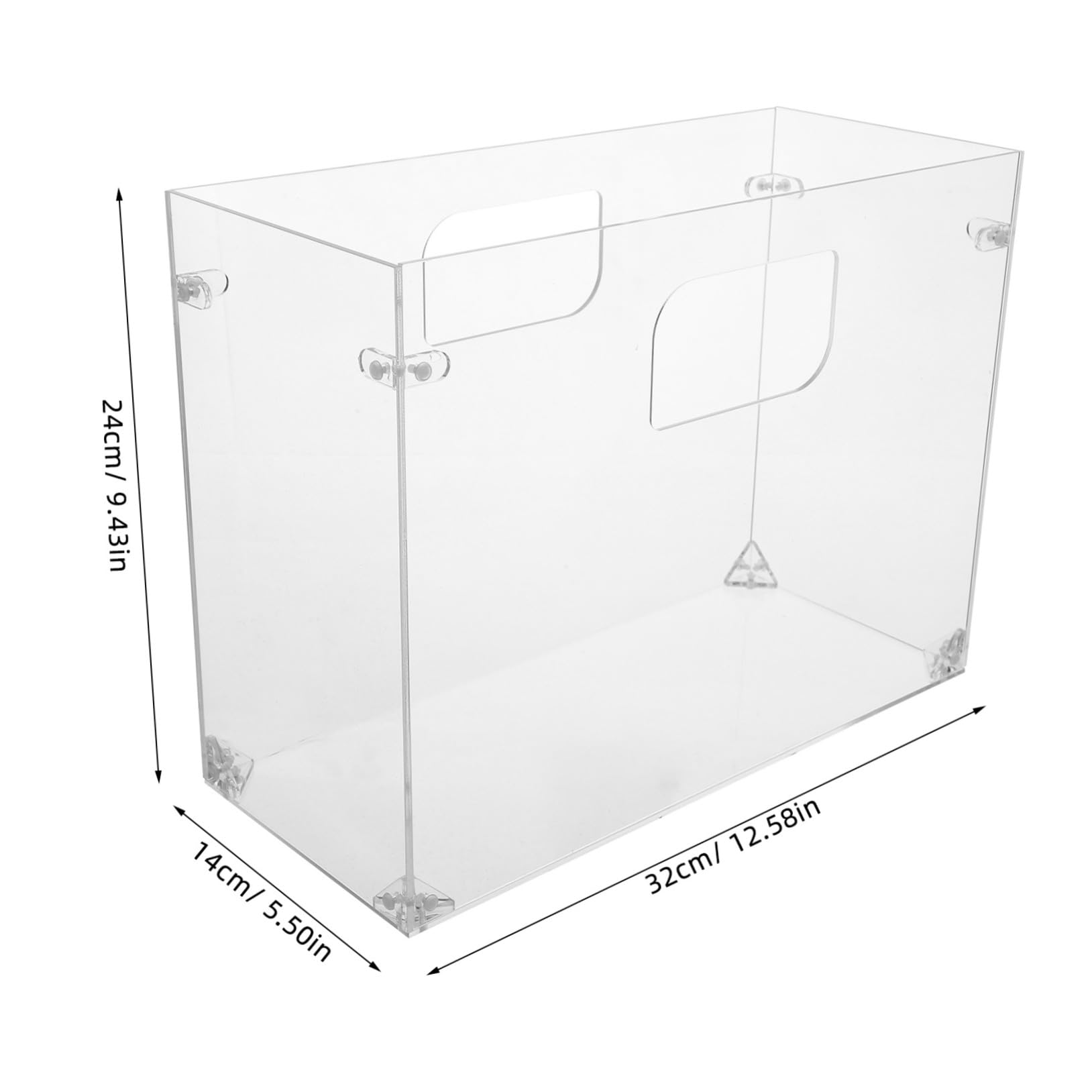 Homoyoyo Caja de Archivos Transparente de Acrílico para Almacenamiento de Documentos de Oficina Organizador de Archivos de Escritorio Vertical para Libros de Papel y Papelería para Oficina