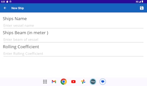 Rolling Period Test for Ships