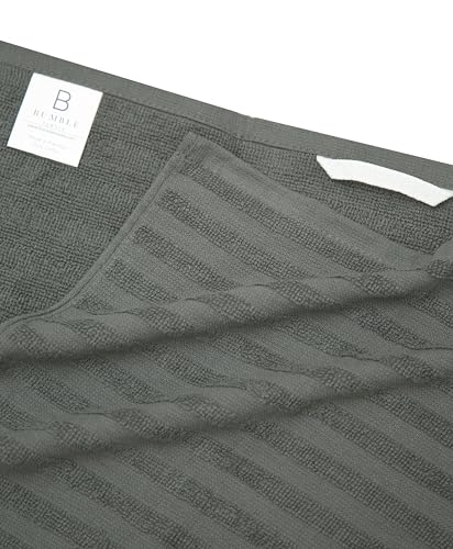 Image of Premium Kitchen Towels (20 inchx 28 inch, 6 Pack) | Large Cotton Dish Towels 450 GSM | Highly Absorbent Terry Kitchen Linen Set with Hanging Loop | Anthracite Solid