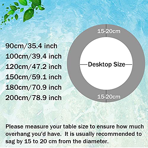 Nappe ronde de table circulaire lavable en polyester style mandala - 7